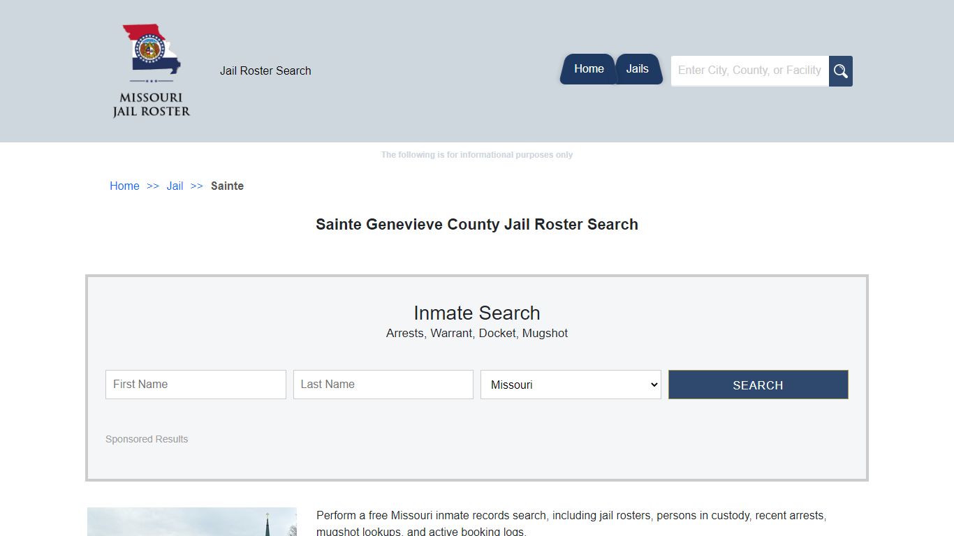 Sainte Genevieve County Jail Roster Search