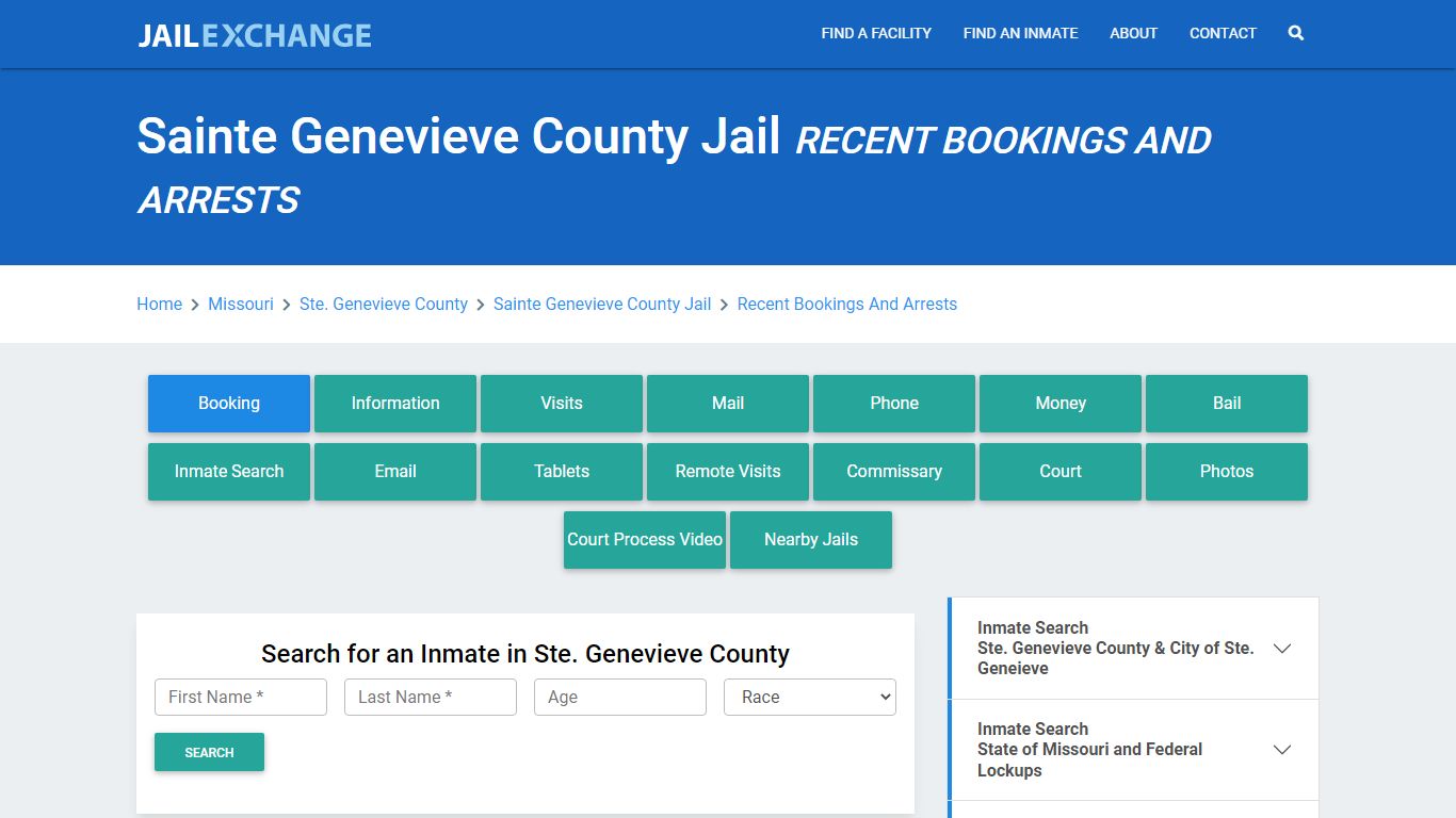 Sainte Genevieve County Jail Recent Bookings And Arrests
